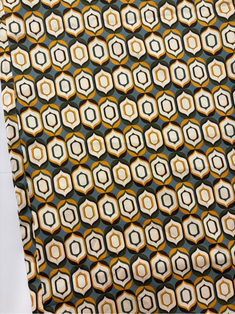 Veiled Collection Geometric Print High Rise Pants — Mustard, Olive & Cream 2XL - Picture 2 of 4